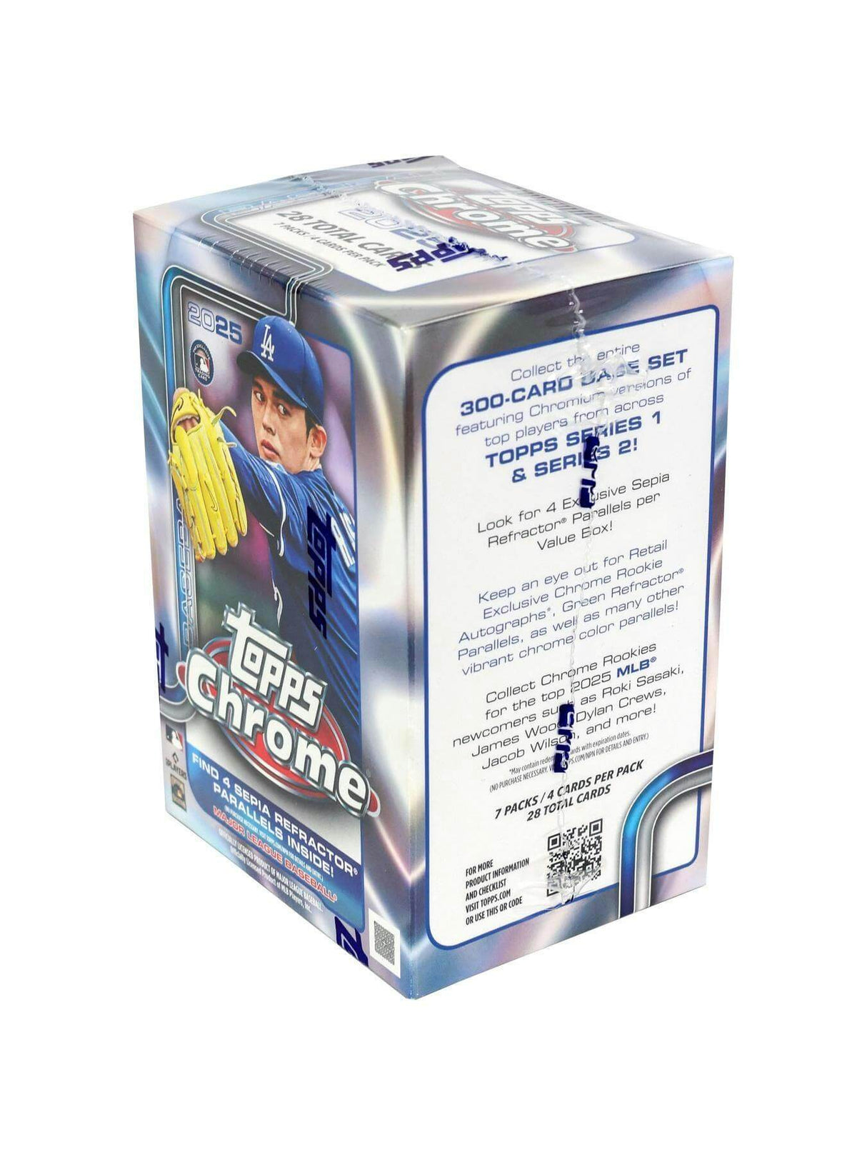 2025 Topps Chrome Baseball 7-Pack Blaster Box
