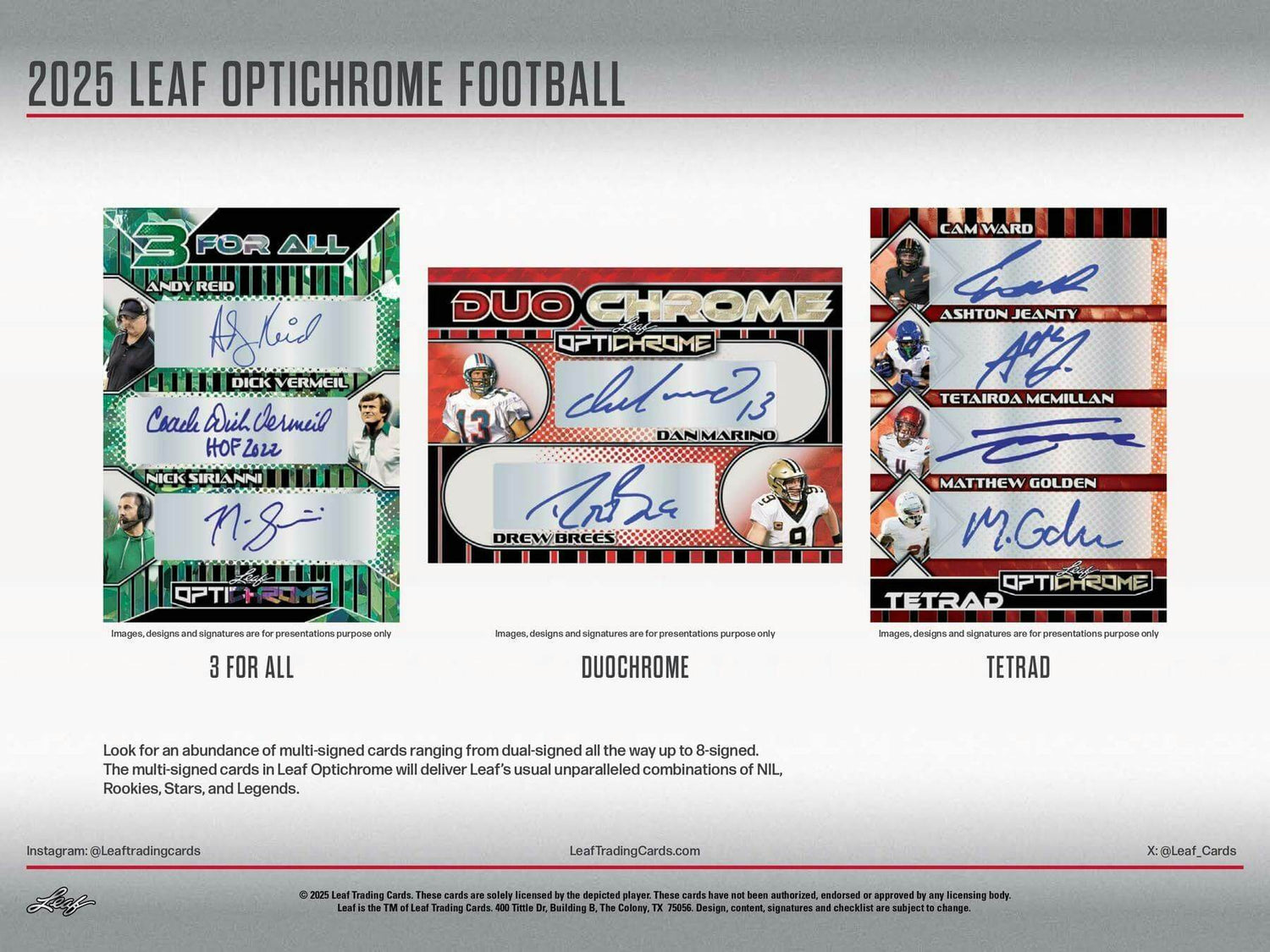 2025 Leaf Optichrome Football Hobby Box