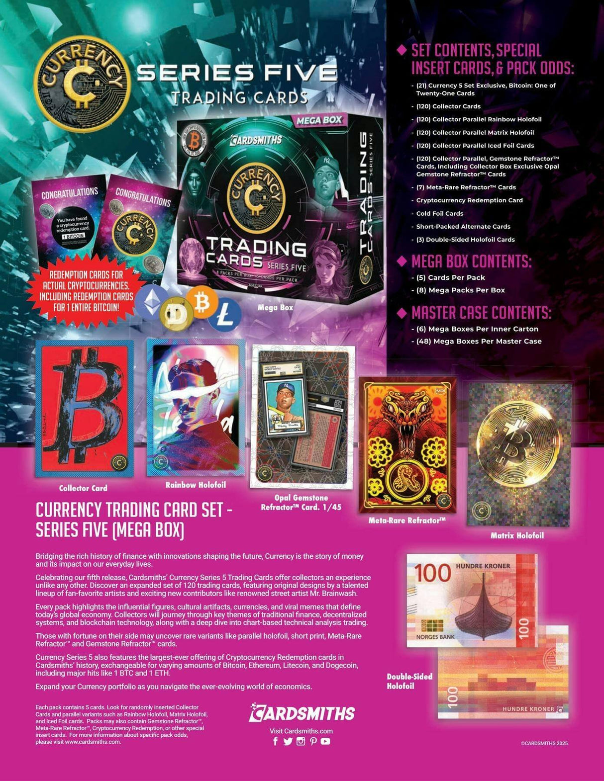 Cardsmiths 2025: Currency Trading Cards Series 5 Mega Box