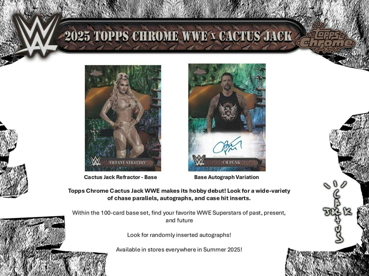 2025 Topps Chrome WWE x Cactus Jack Wrestling Hobby Box