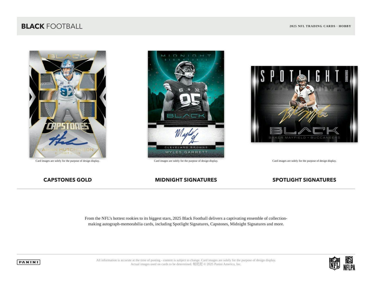 2025 Panini Black Football Hobby Box