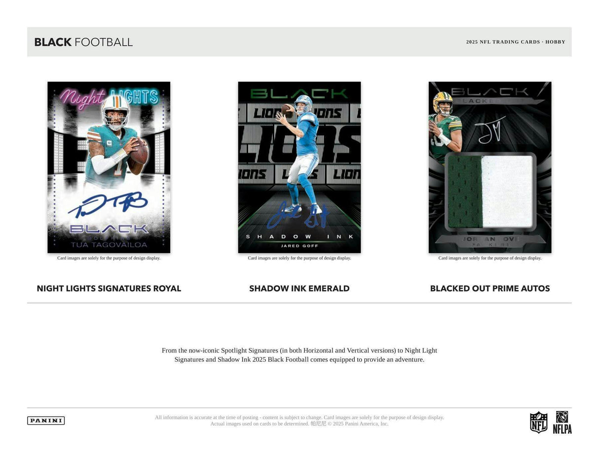 2025 Panini Black Football Hobby Box