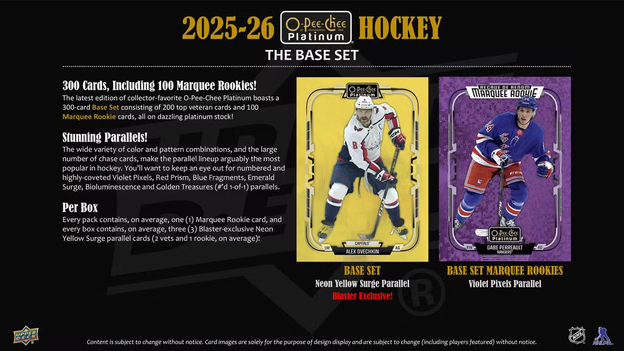 2025/26 Upper Deck O-Pee-Chee Platinum Hockey Blaster Box