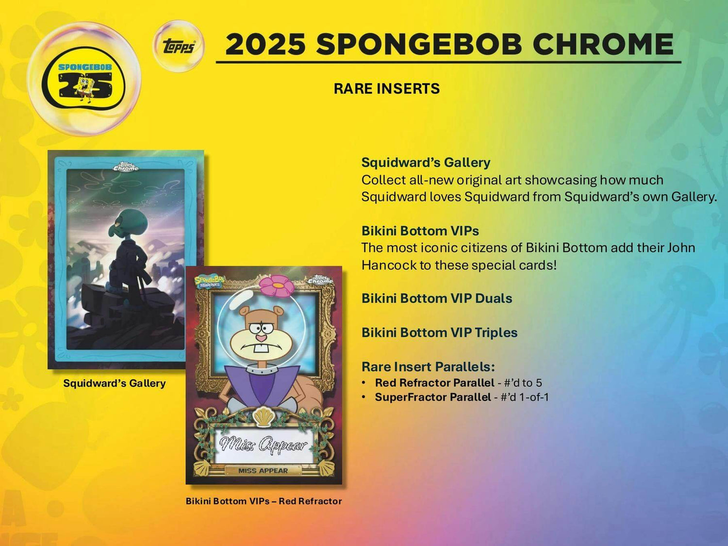 Topps 2025 SpongeBob Chrome 25th Anniversary 7-Pack Blaster Box