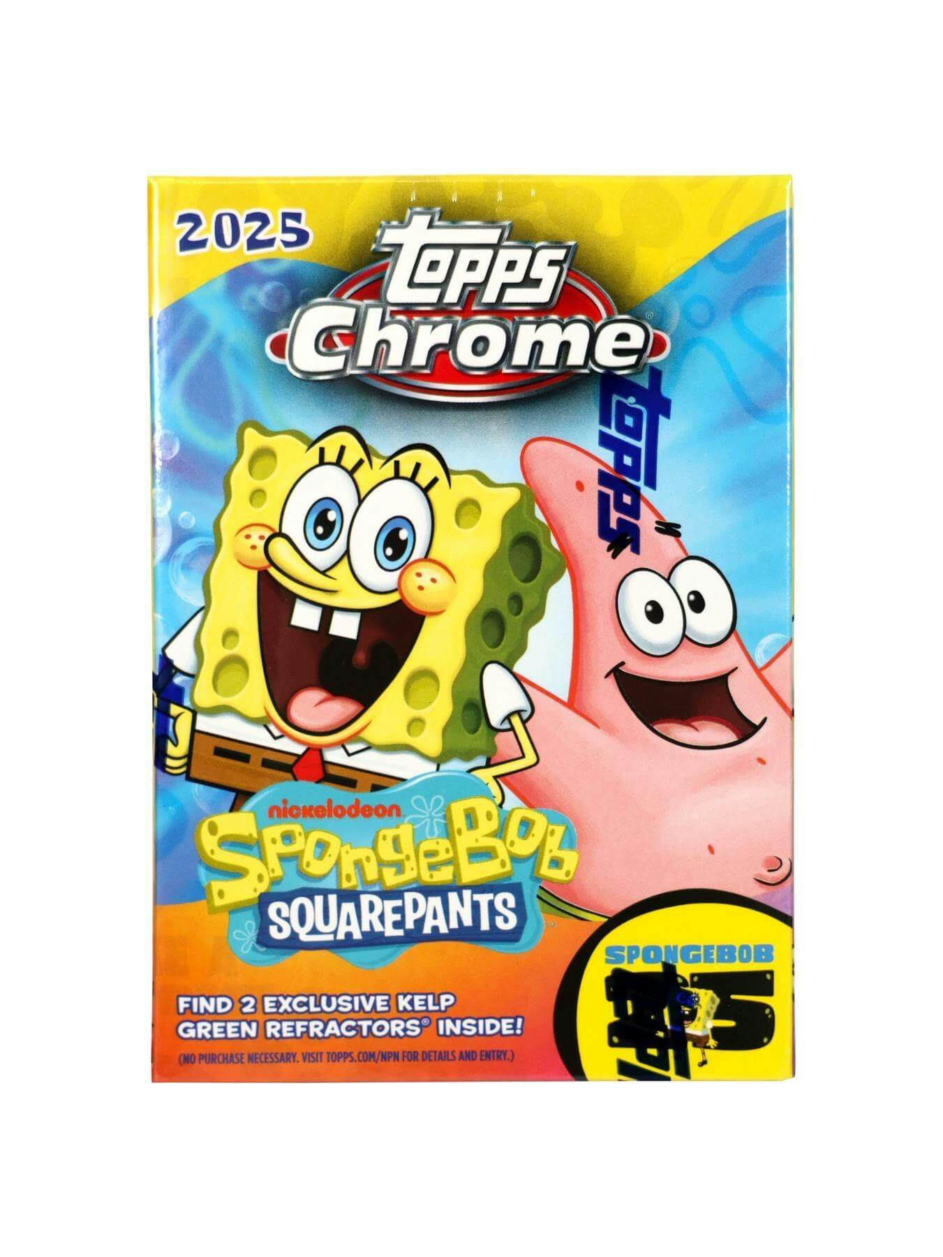 Topps 2025 SpongeBob Chrome 25th Anniversary 7-Pack Blaster Box