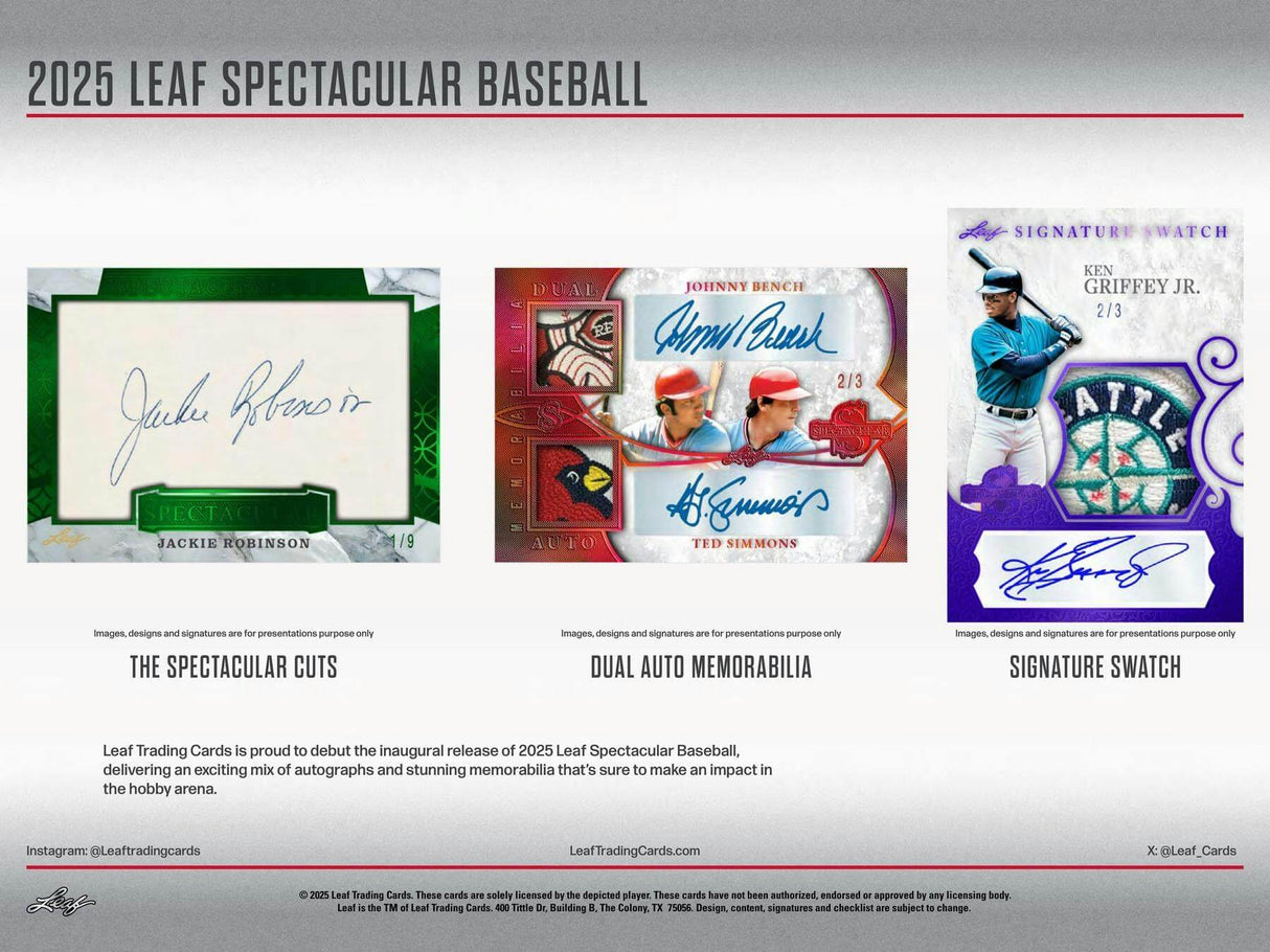 2025 Leaf Spectacular Baseball Hobby Box
