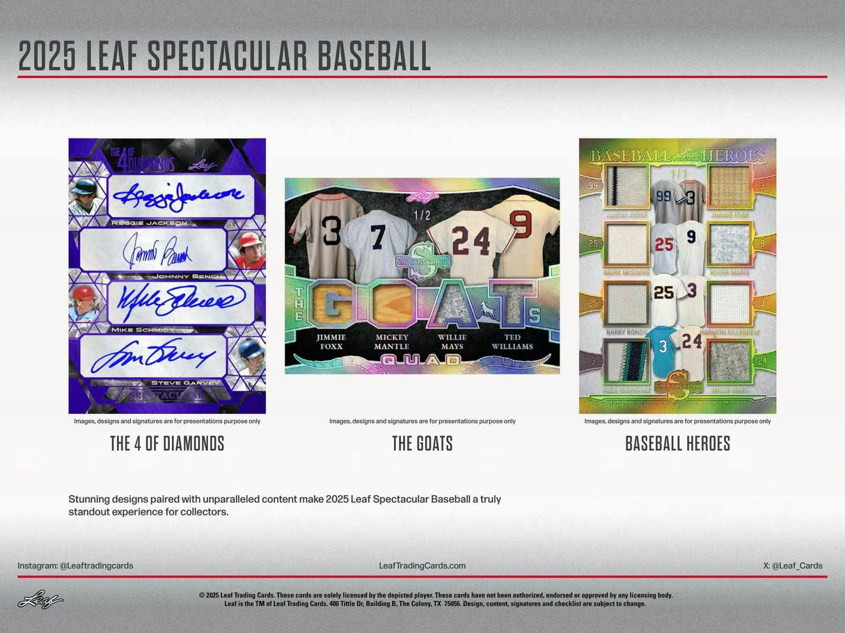 2025 Leaf Spectacular Baseball Hobby Box