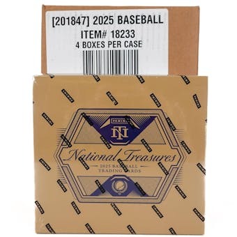 2025 Panini National Treasures Baseball Hobby 4-Box Case