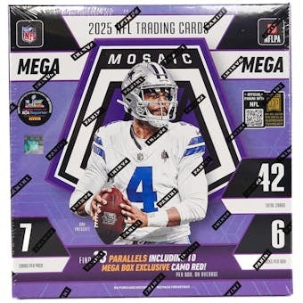 2025 Panini Mosaic Football Hobby Mega (Red Camo Mosaic!) 20-Box Case
