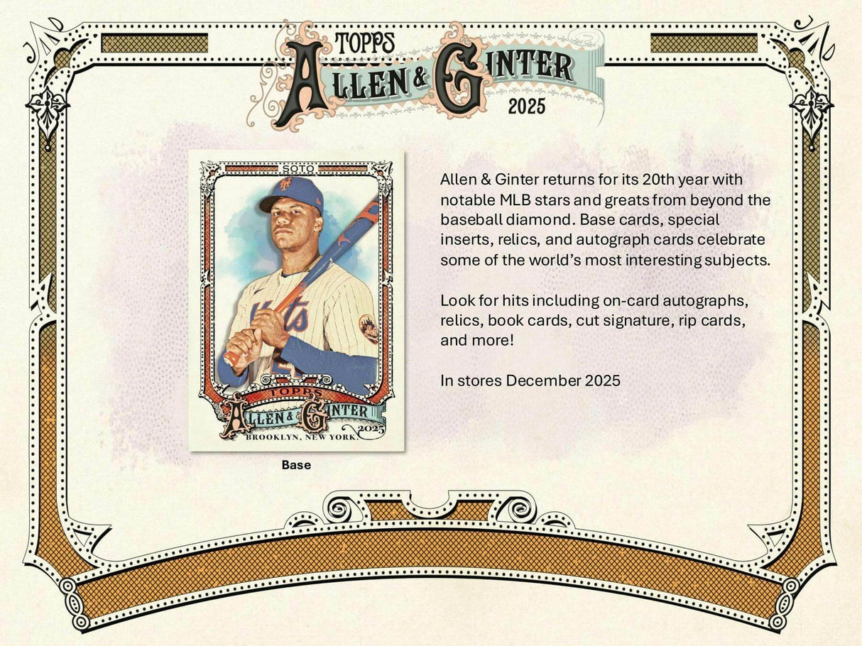 2025 Topps Allen & Ginter Baseball 8-Pack Blaster Box