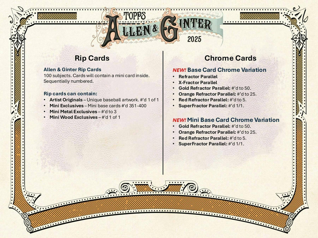 2025 Topps Allen & Ginter Baseball 8-Pack Blaster Box