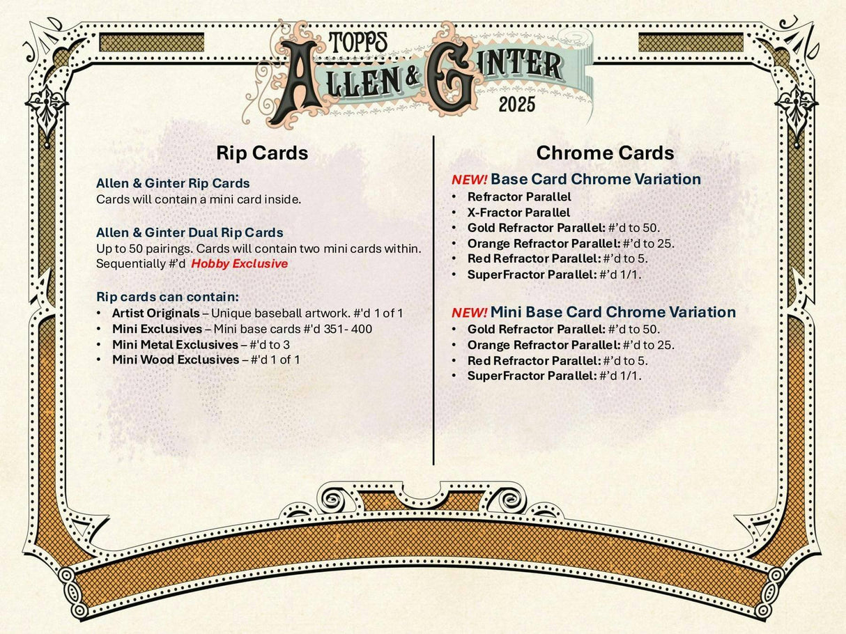 2025 Topps Allen & Ginter Baseball Hobby Box