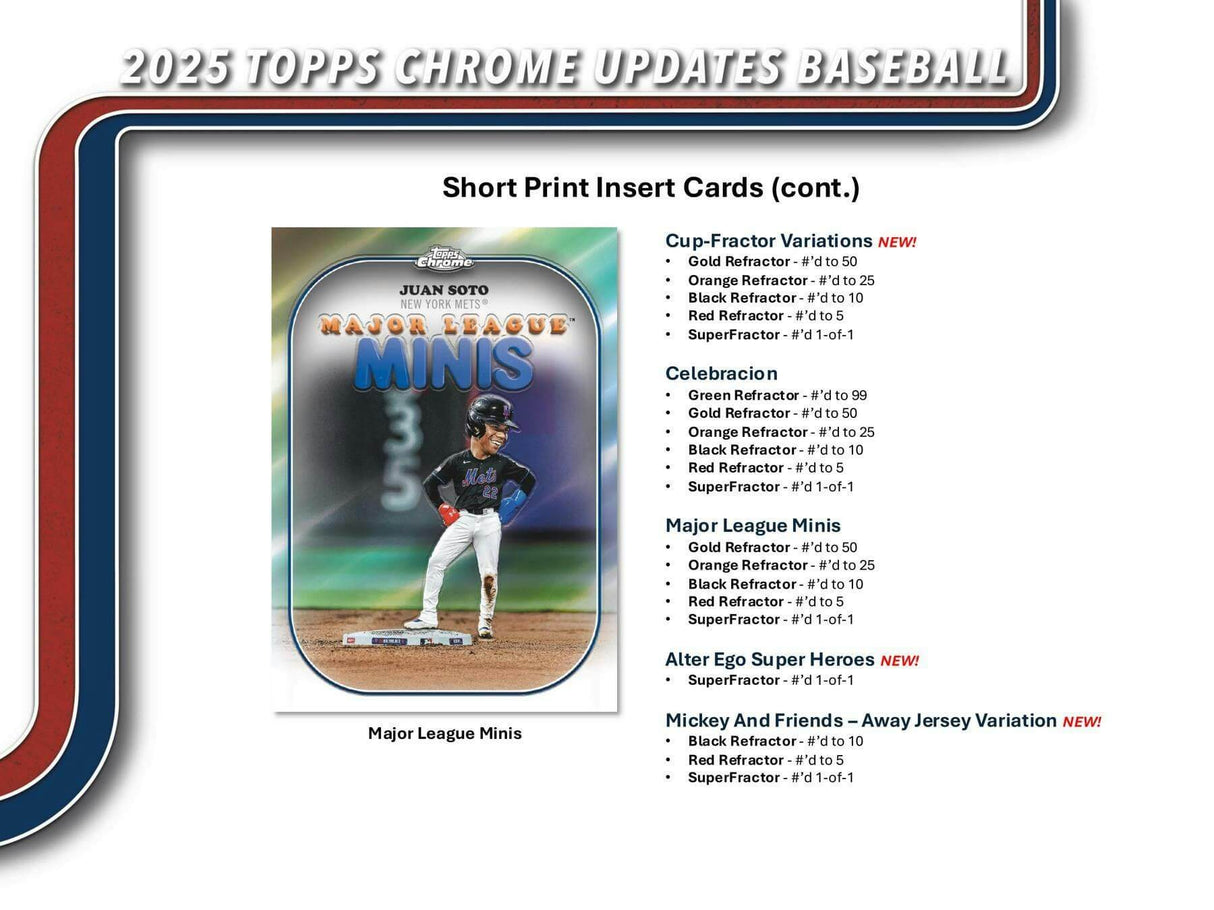 2025 Topps Chrome Update Series Baseball Hobby Pack