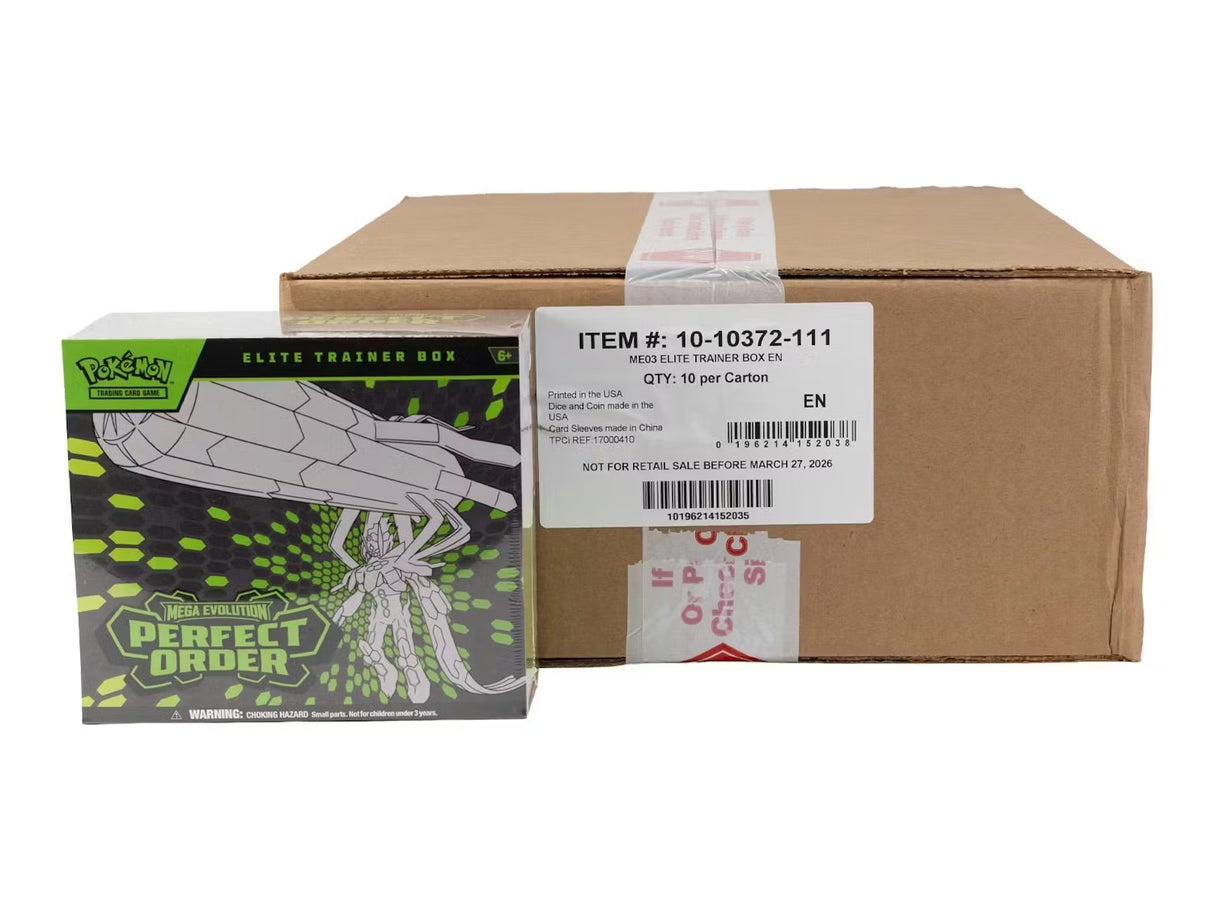 Pokemon TCG: Perfect Order Elite Trainer Box (ME-03) Elite Trainer 10-Box Case