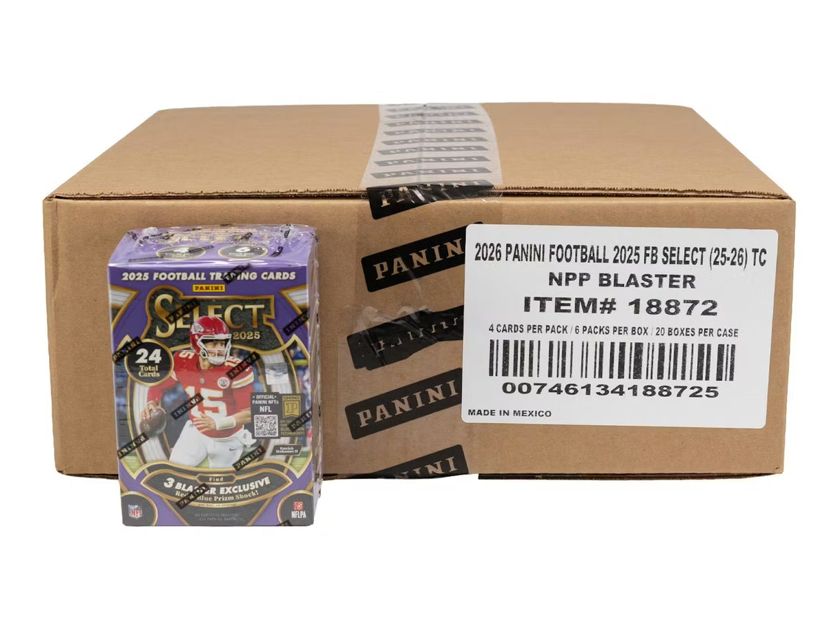 2025 Panini Select Football Blaster 20-Box Case (Red & Blue Prizms!)