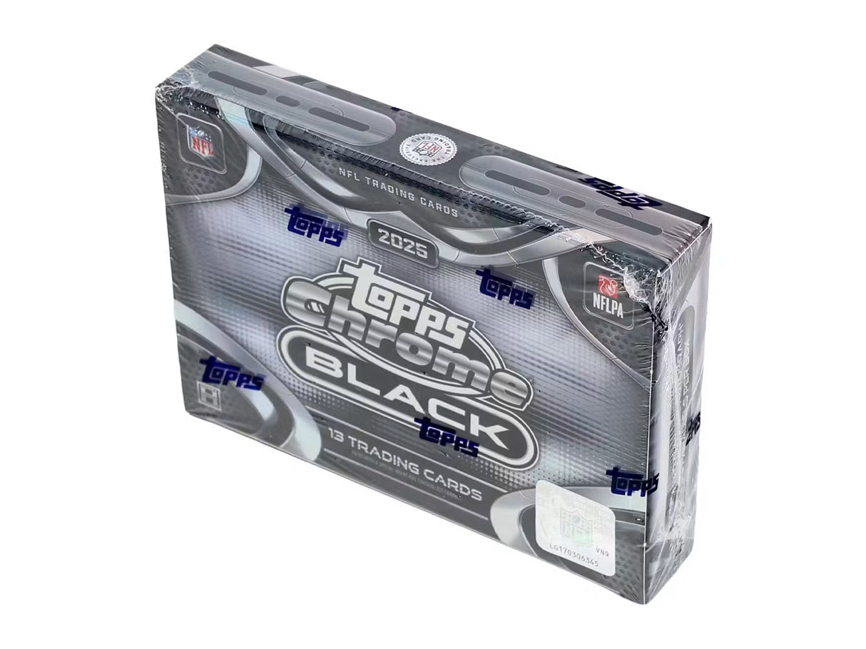 2025 Topps Chrome Black Football Hobby 12-Box Case
