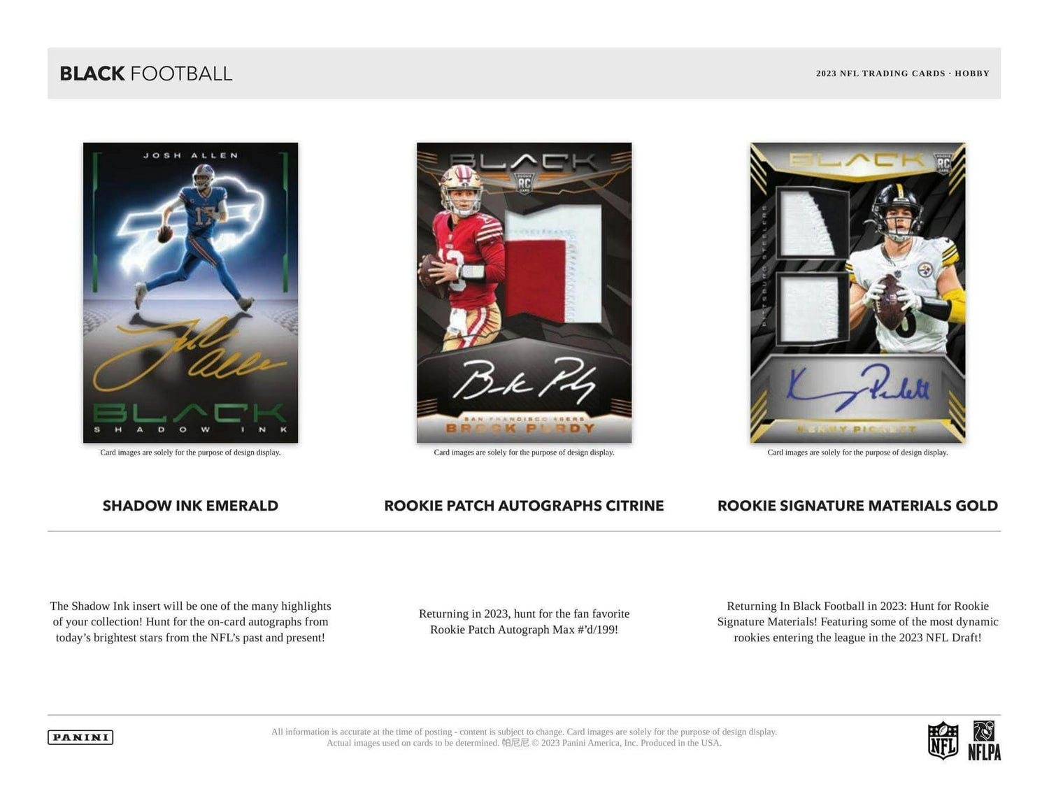 2023 Panini Black Football Hobby Box