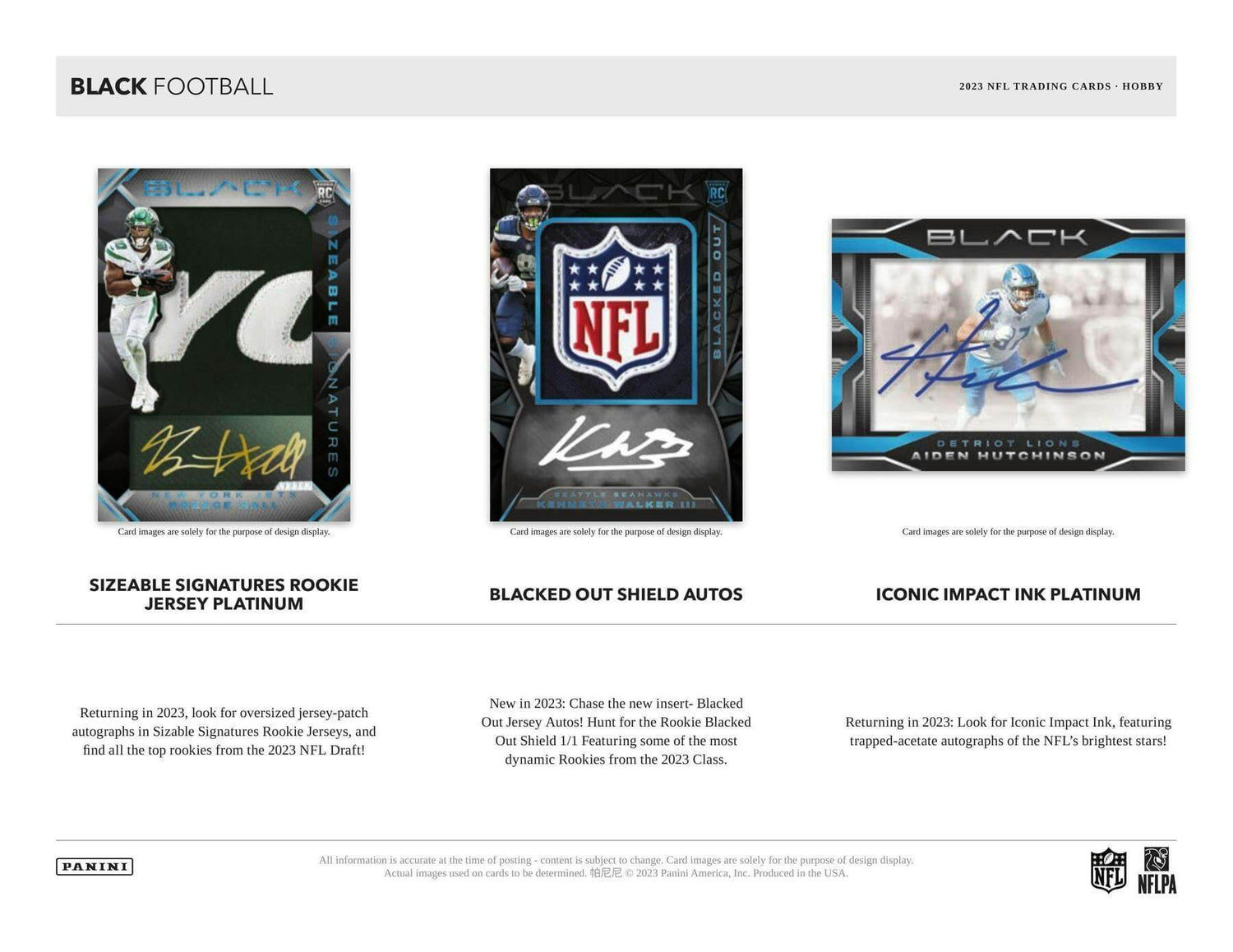 2023 Panini Black Football Hobby Box