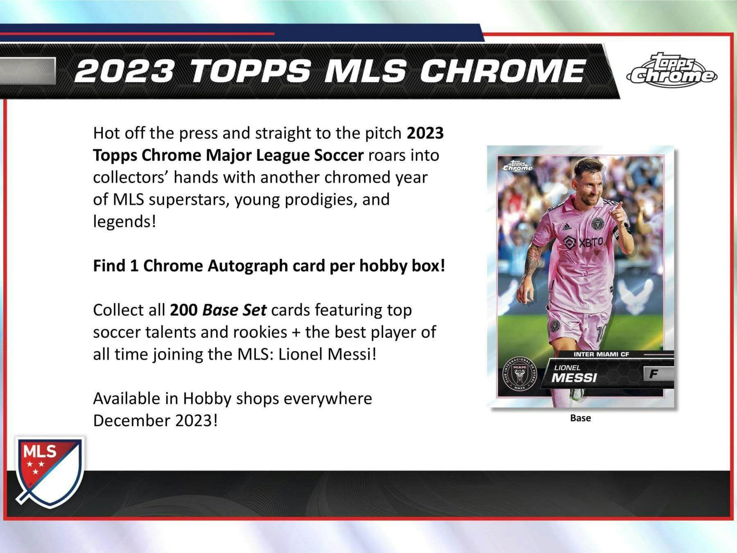 2023 Topps Chrome MLS Major League Soccer Hobby Pack