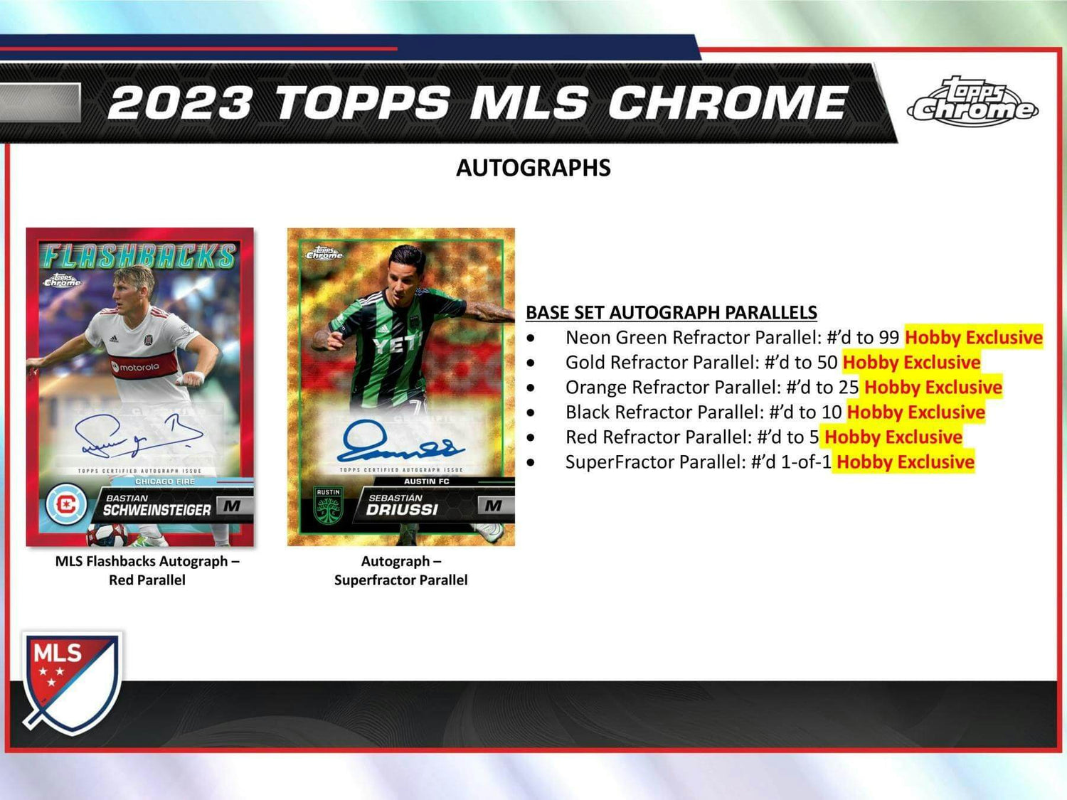 2023 Topps Chrome MLS Major League Soccer Hobby Pack