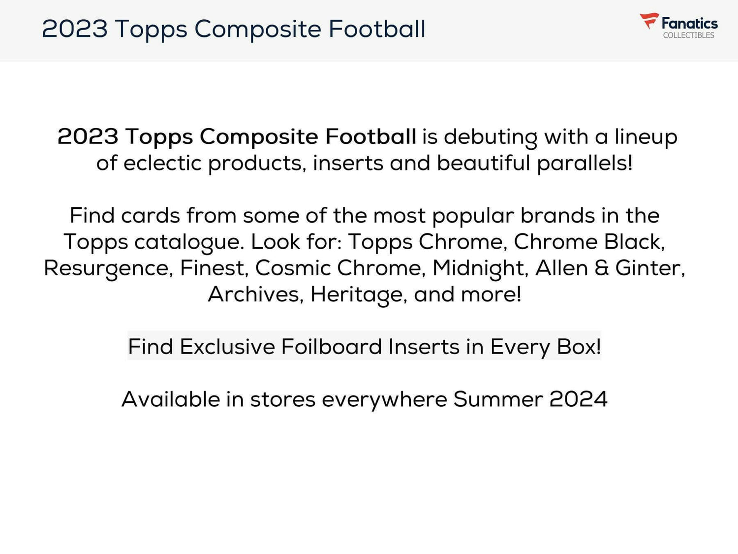 2023 Topps Composite Football 8-Pack Blaster Box