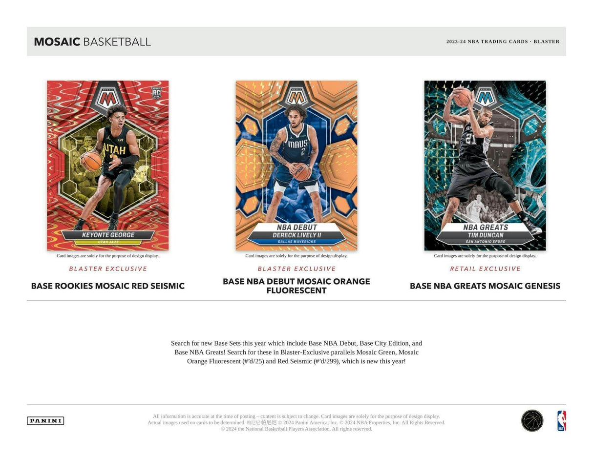 2023-24 Panini Mosaic Basketball Mega Box (Blue & Pink Mosaics)