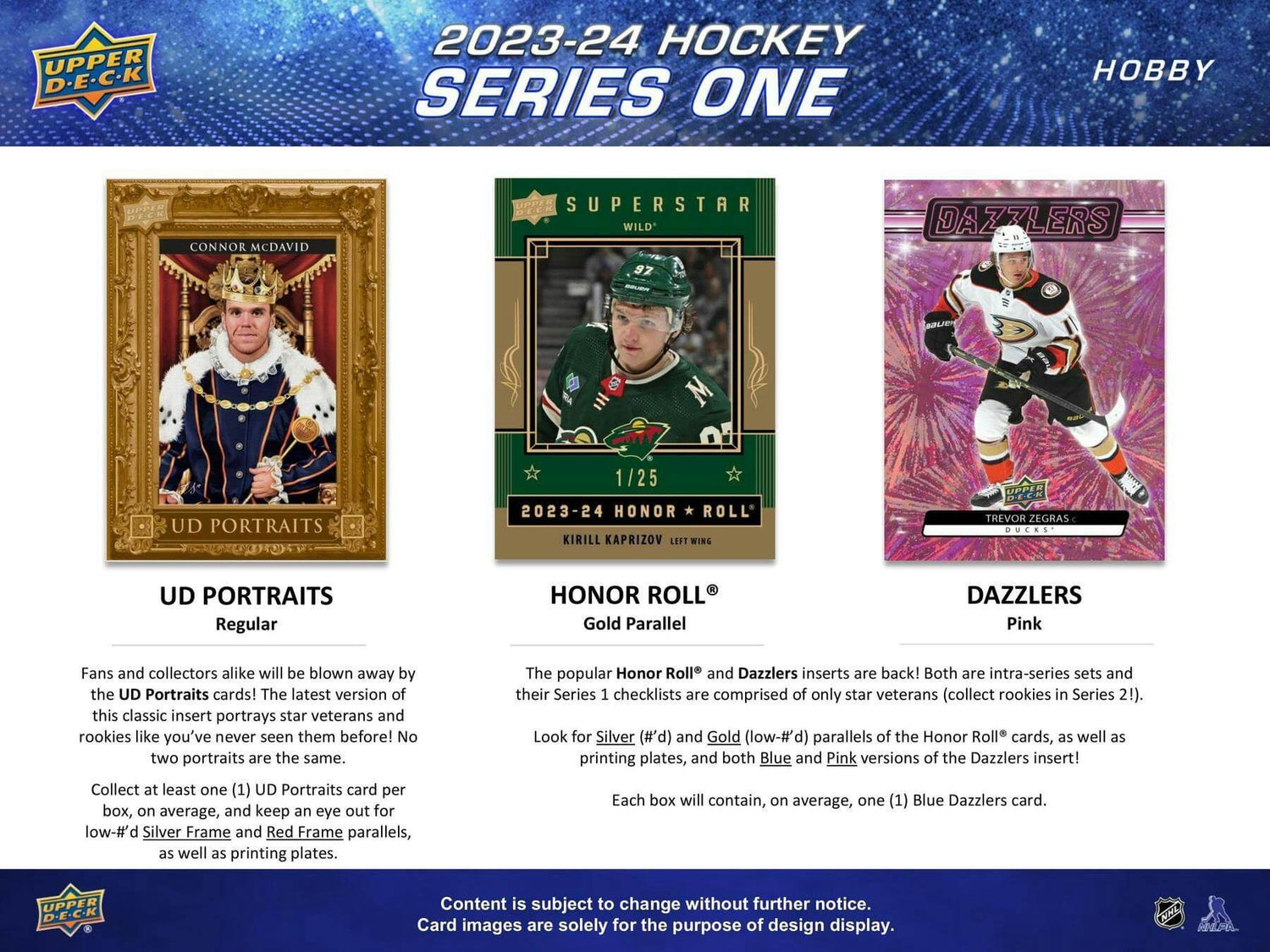 2023/24 Upper Deck Series 1 Hockey Hobby Box