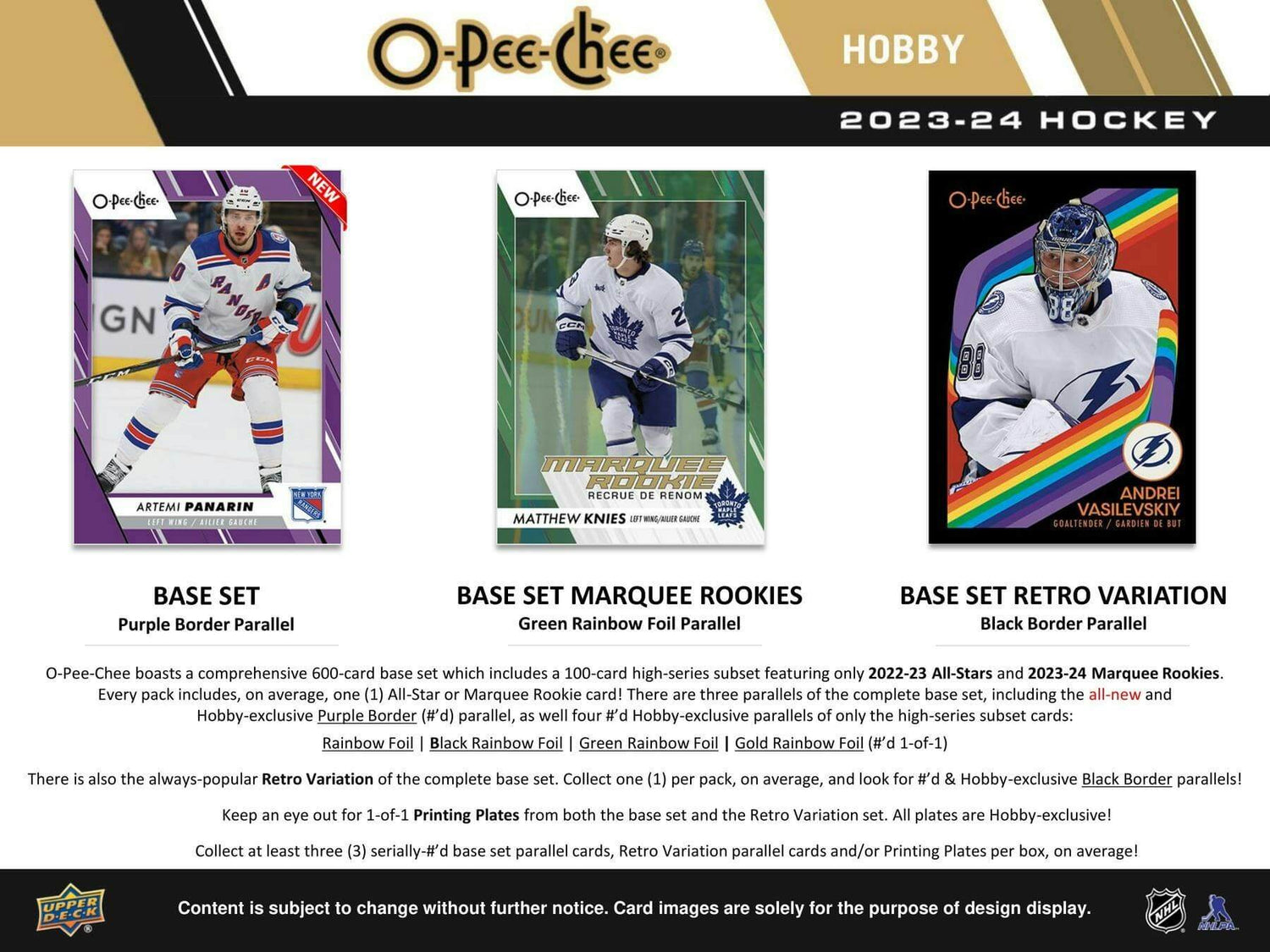 2023/24 Upper Deck O-Pee-Chee Hockey Hobby Box