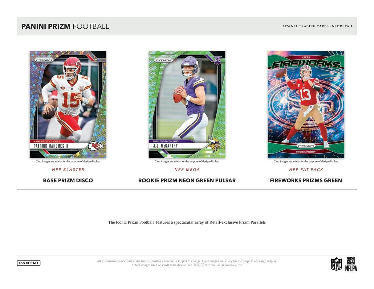 2024 Panini Prizm Football 6-Pack Blaster Box (Disco Prizms!)