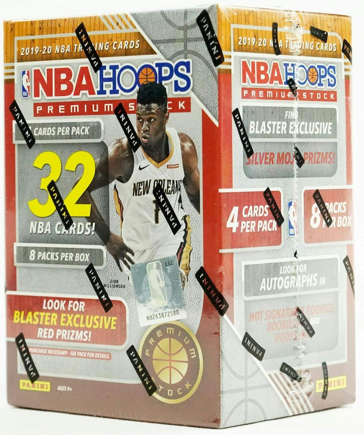 2019/20 Panini NBA Hoops Premium Stock Basketball 8-Pack Blaster Box