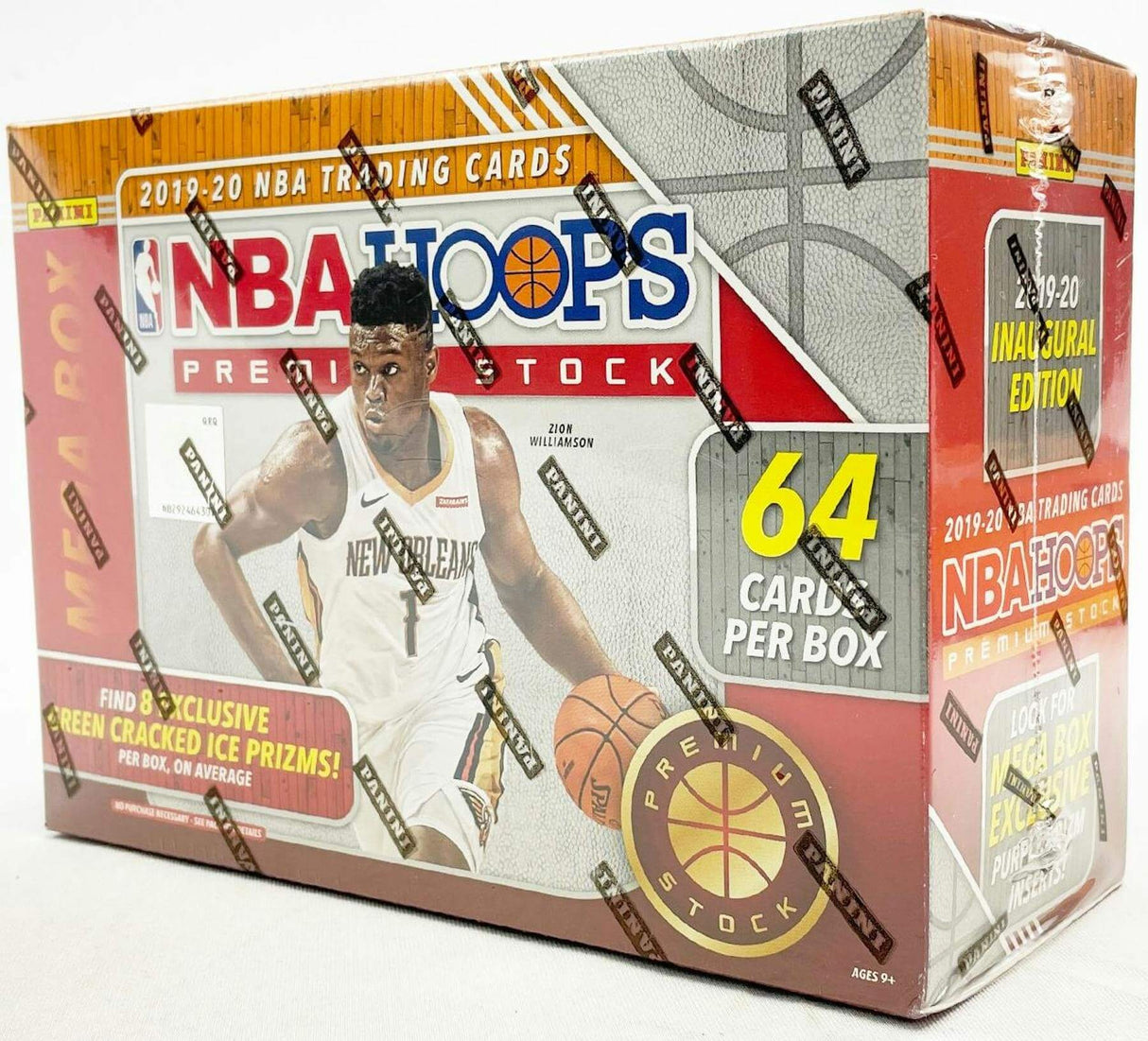 2019/20 Panini NBA Hoops Premium Stock Basketball Mega Box (64 Cards) (Green Ice)