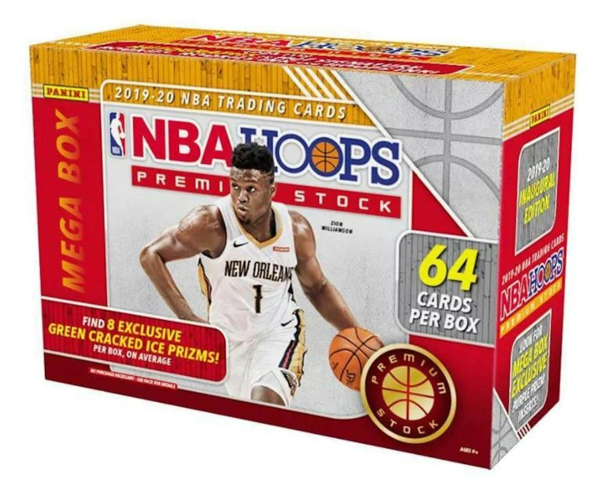 2019/20 Panini NBA Hoops Premium Stock Basketball Mega Box (64 Cards) (Green Ice)