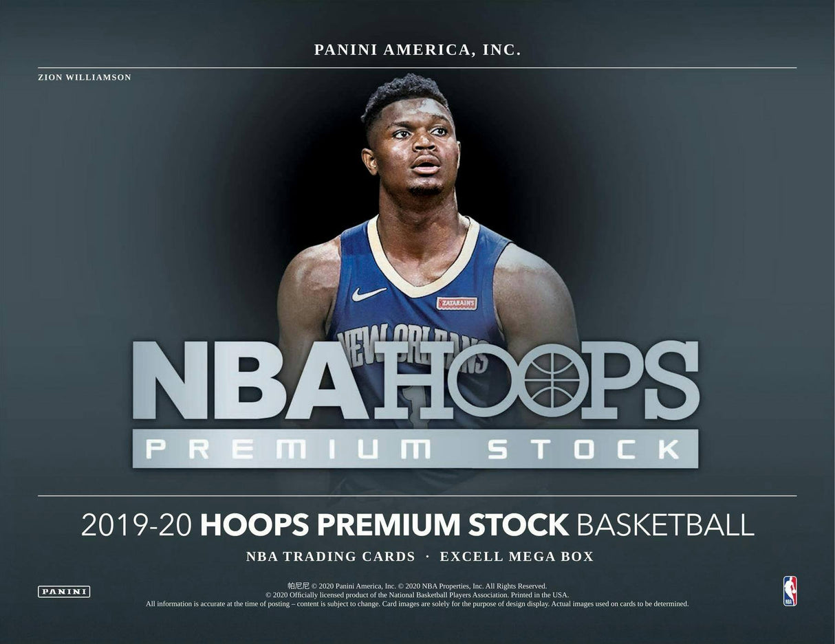 2019/20 Panini NBA Hoops Premium Stock Basketball Mega Box (64 Cards) (Green Ice)