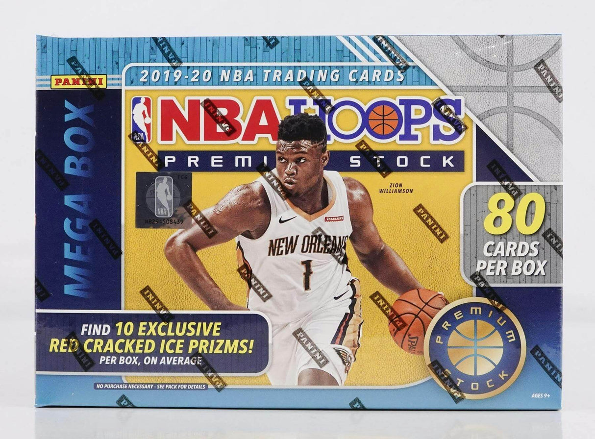 2019/20 Panini NBA Hoops Premium Stock Basketball Mega Box (80 Cards) (Red Prizms)