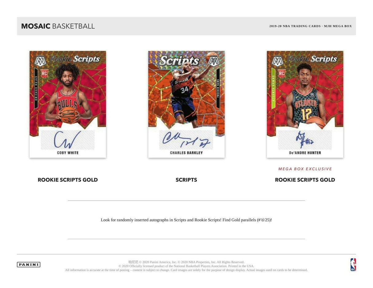 2019/20 Panini Mosaic Basketball Mega Box