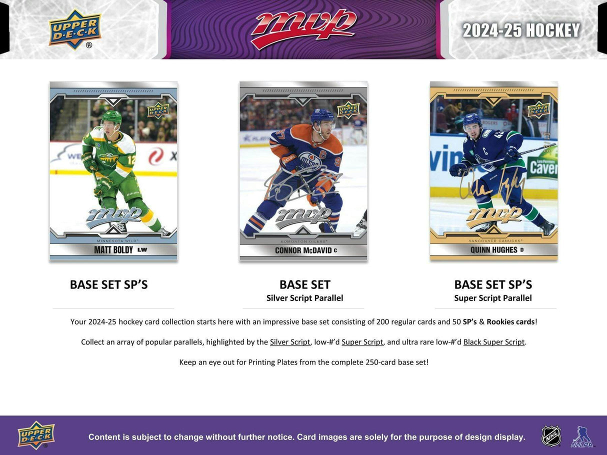 2024/25 Upper Deck MVP Hockey Hobby Box