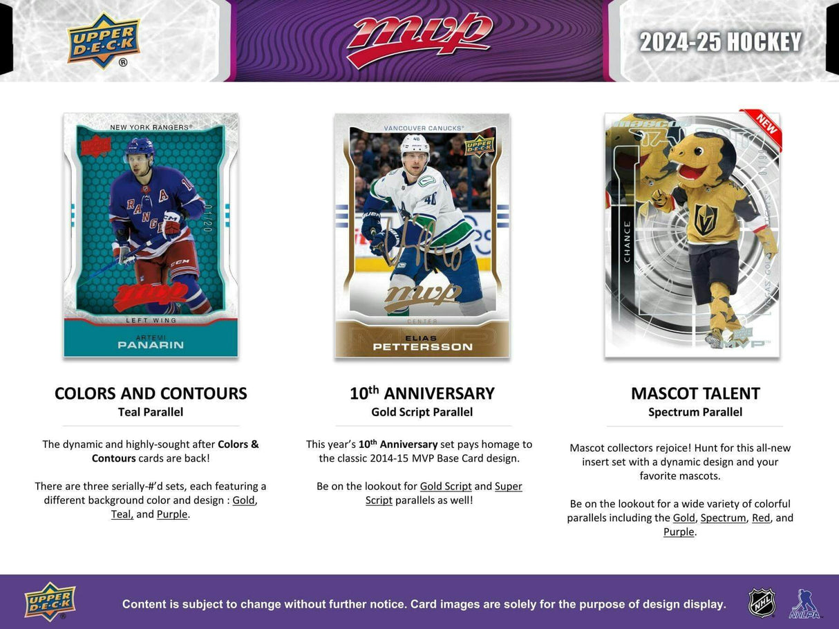 2024/25 Upper Deck MVP Hockey Hobby Box