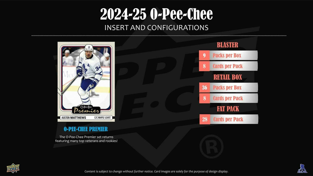 2024/25 Upper Deck O-Pee-Chee Hockey 9-Pack Blaster Box