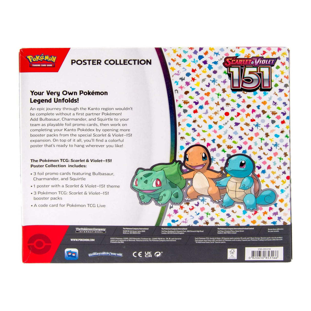Pokemon TCG: Scarlet & Violet 151 Poster Collection Box