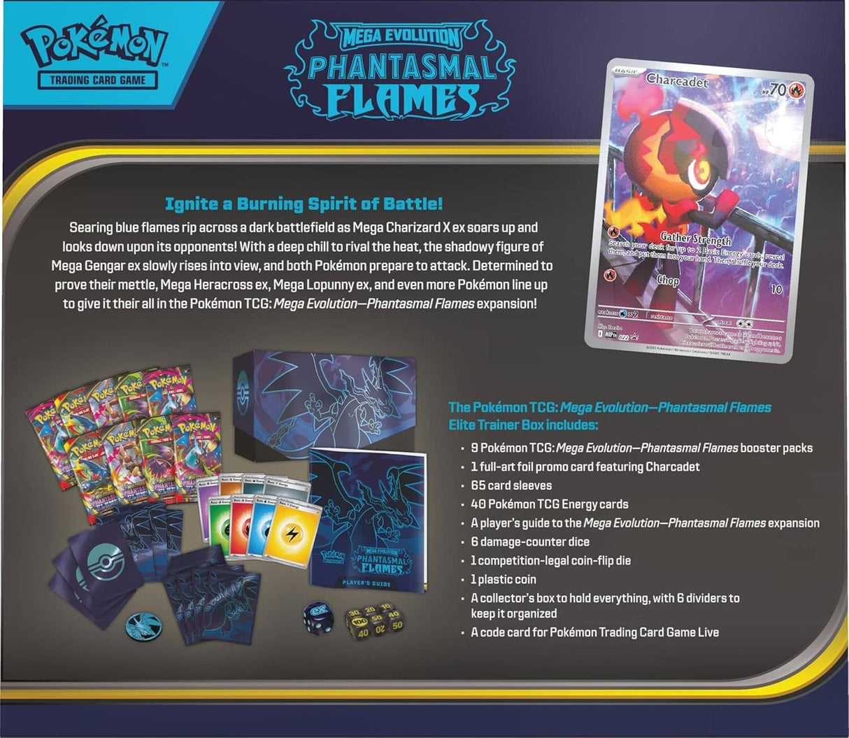 Pokemon TCG: Mega Evolution Phantasmal Flames (ME02) Elite Trainer Box