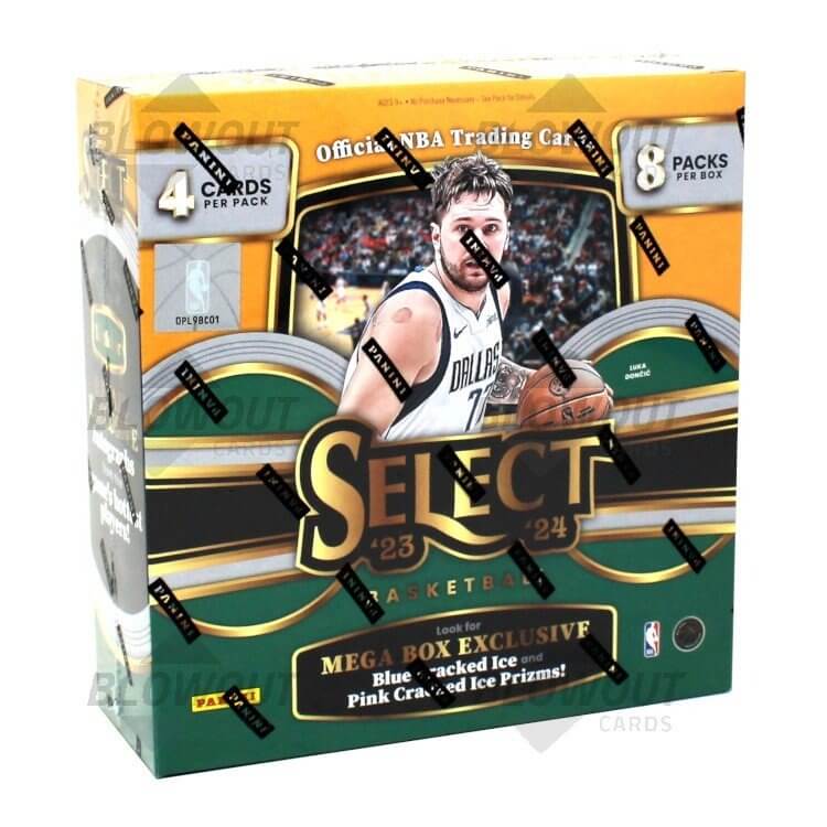2023/24 Panini Select Basketball 8-Pack Mega Box (Blue & Pink Cracked Ice!)