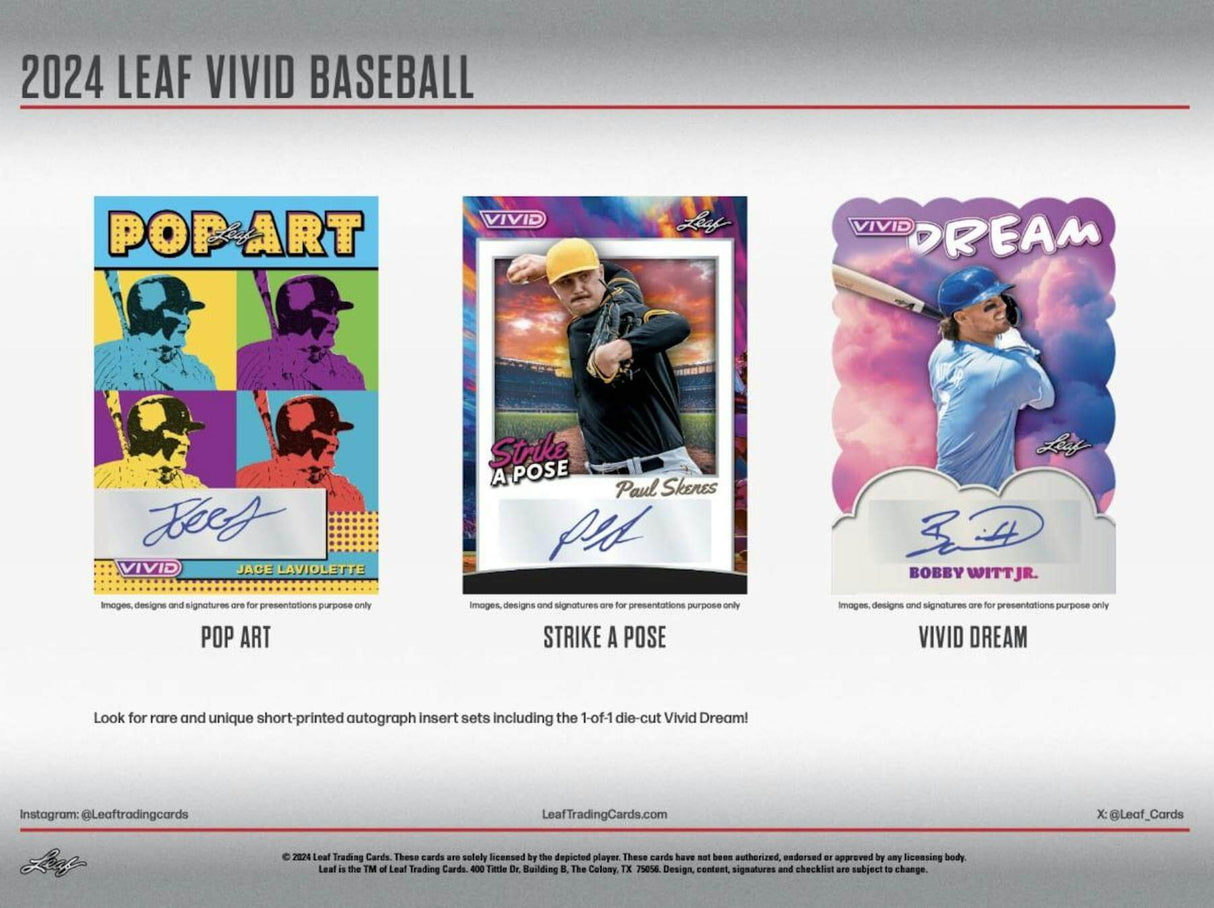 2024 Leaf Vivid Baseball Hobby Box
