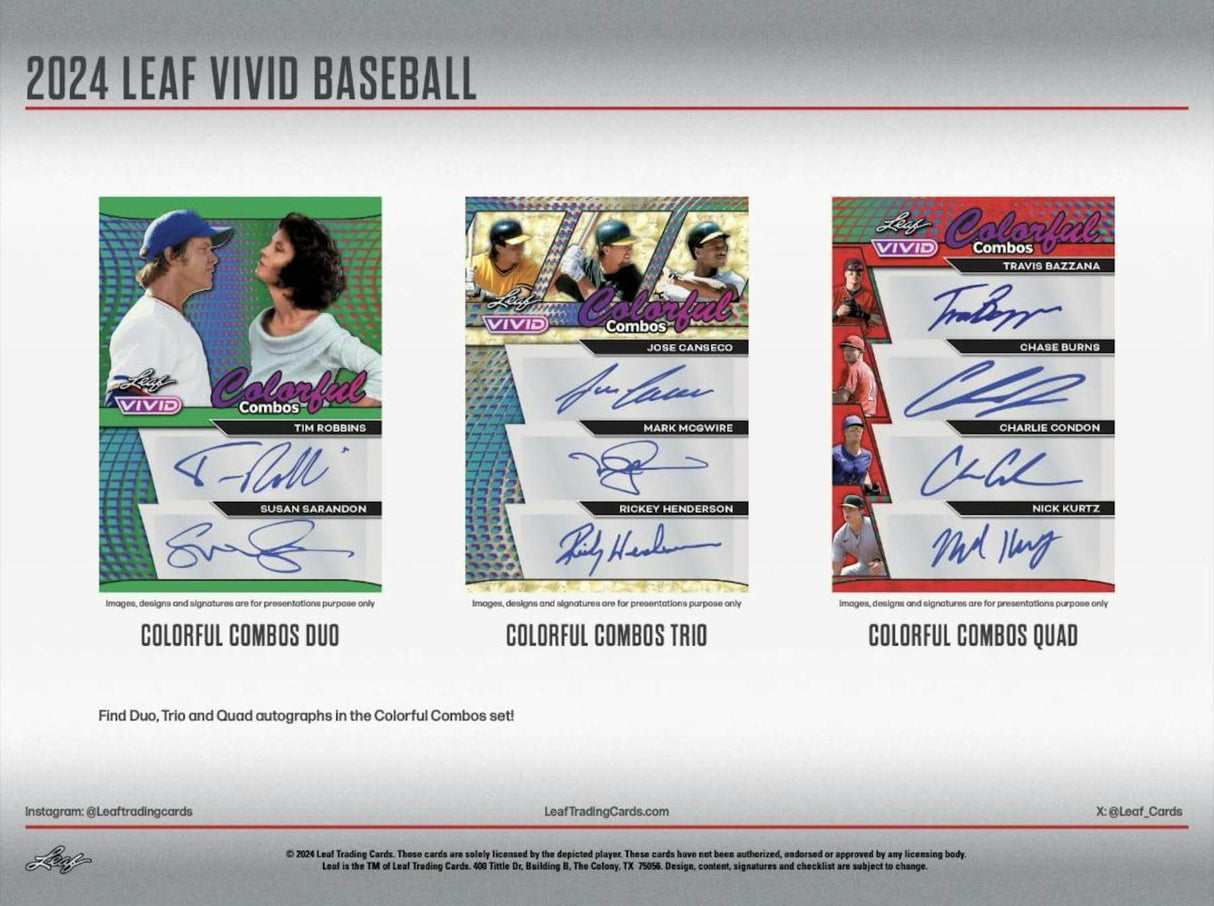 2024 Leaf Vivid Baseball Hobby Box