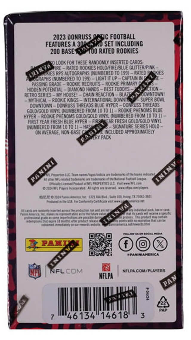 2023 Panini Donruss Optic Football 6-Pack Blaster Box (Pink Parallels!)
