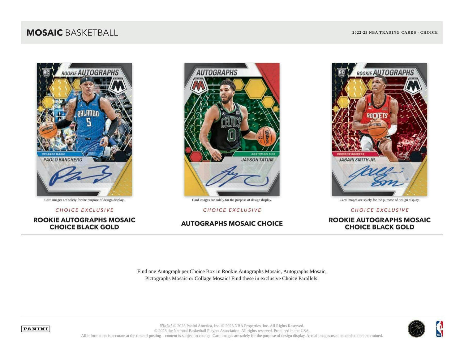2022/23 Panini Mosaic Choice Basketball Hobby Box