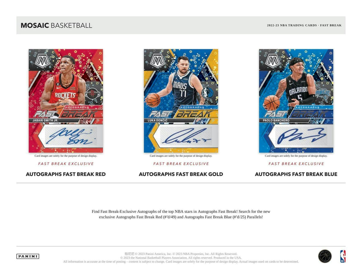 2022/23 Panini Mosaic Fast Break Basketball Hobby Box