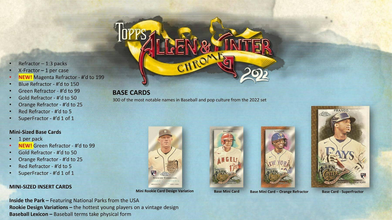 2022 Topps Chrome Allen & Ginter Baseball Hobby Box