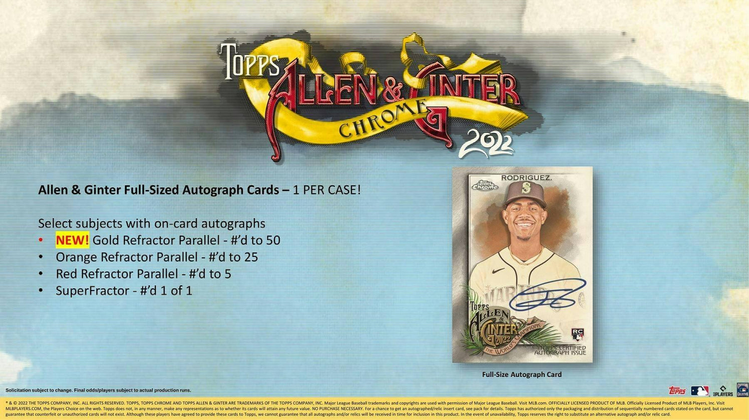2022 Topps Chrome Allen & Ginter Baseball Hobby Box