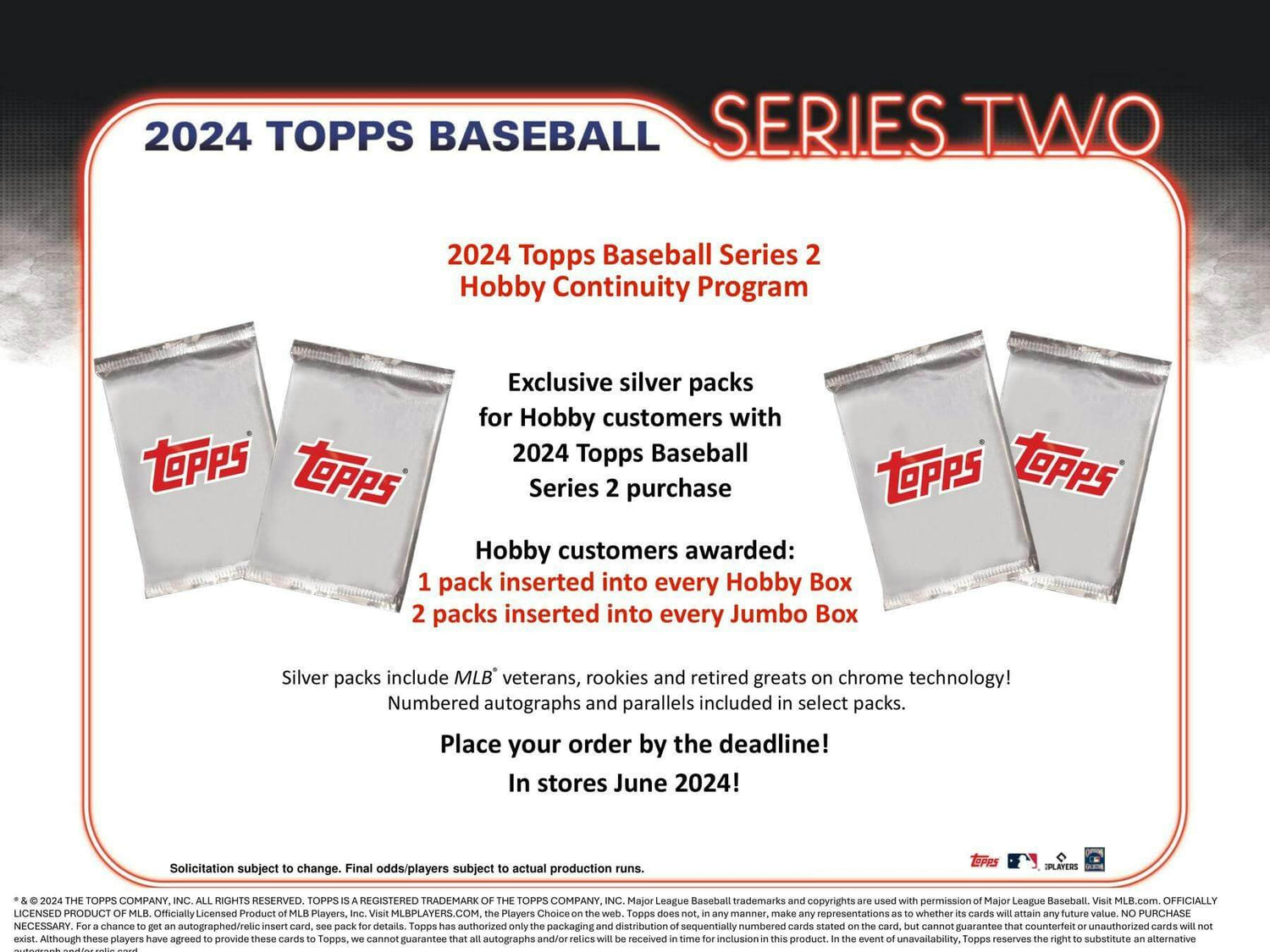 2024 Topps Series 2 Baseball Hobby Pack
