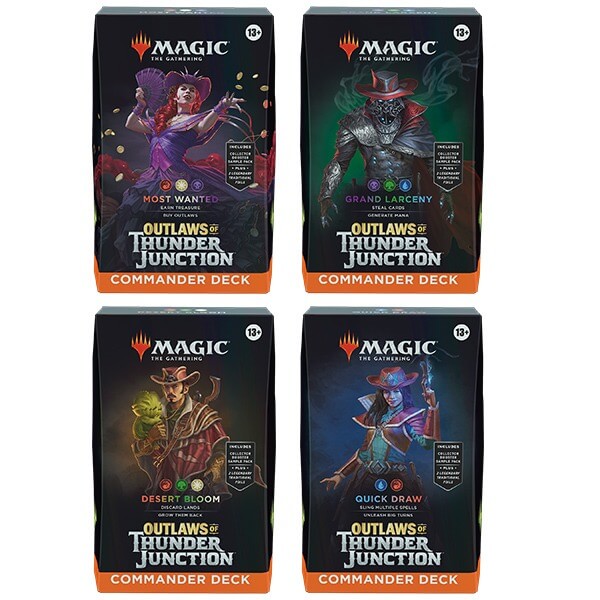Magic The Gathering: Outlaws of Thunder Junction Commander Deck (4 Decks)